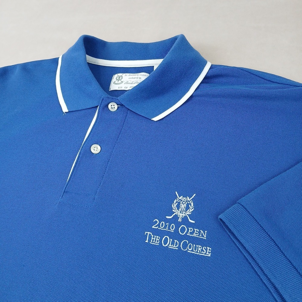 Brooks Brothers St Andrews Links Large Mens Polo Shirt 23x29
